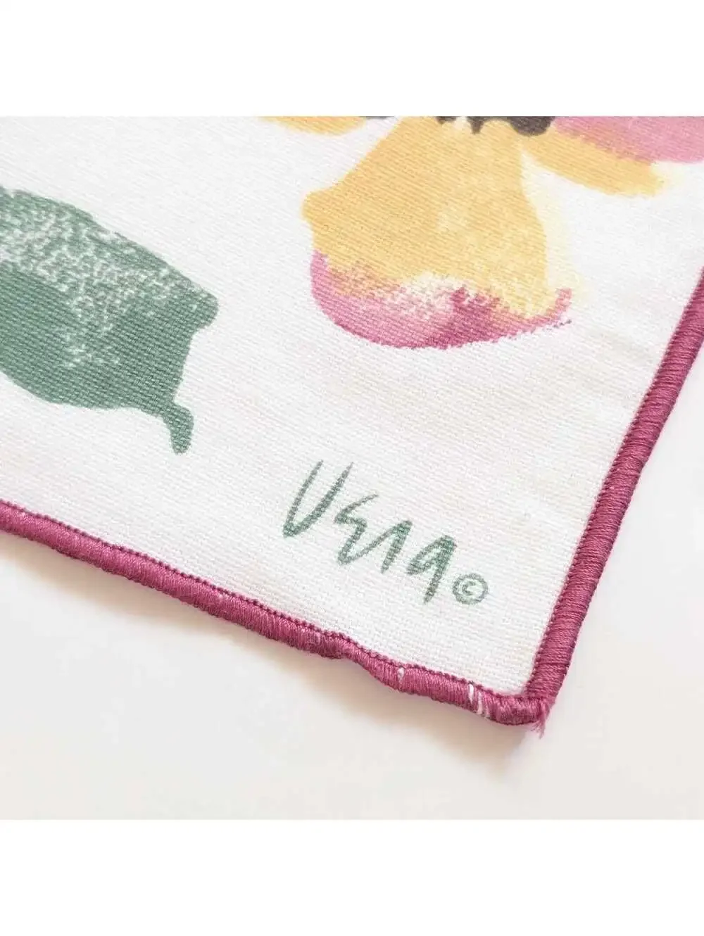 Vintage Vera Neumann Cloth Napkins with Watercolor Style Floral Pattern